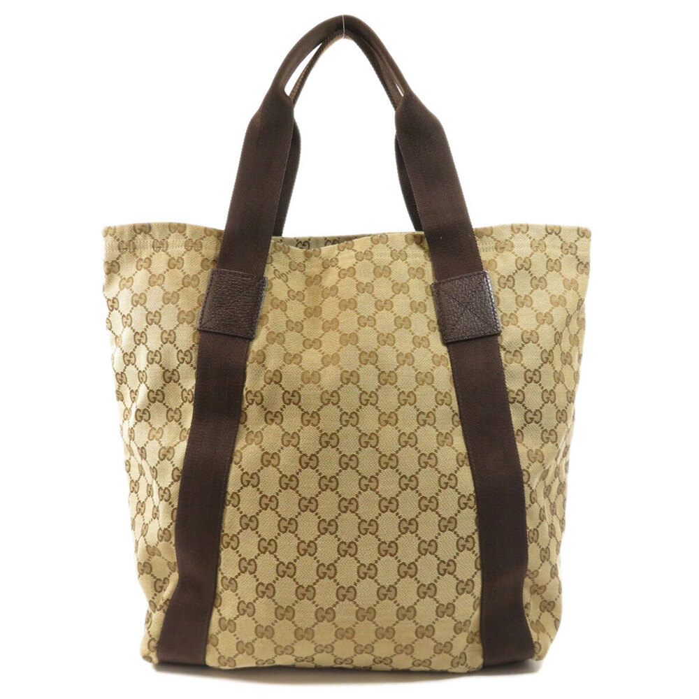 Gucci Canvas leather monogram Bag brown GG beige Tote